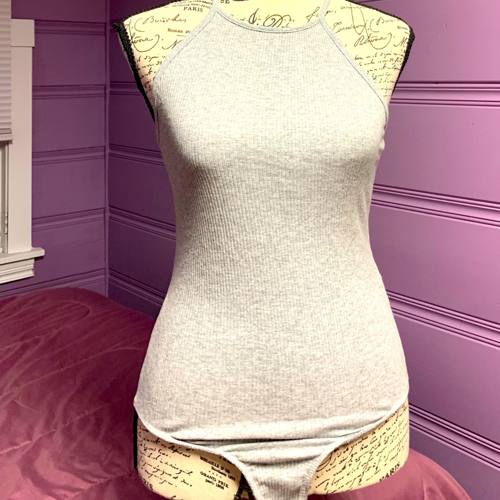 Ambiance Womens Ribbed Tank Bodysuits